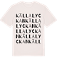 Vintage White t-shirt med Källalyckan ordlek t-shirt