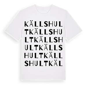 Källshult ordlek t-shirt – ekologisk bomull t-shirt från Pinshirt