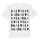 White t-shirt med Kalvalyckan ordlek t-shirt