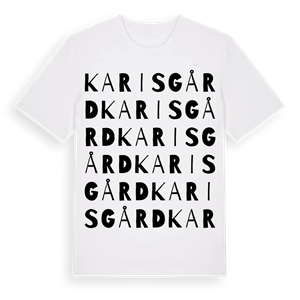 Karisgård ordlek t-shirt – ekologisk bomull t-shirt från Pinshirt