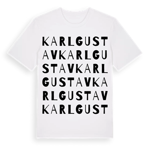 Karl Gustav ordlek t-shirt – ekologisk bomull t-shirt från Pinshirt
