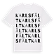 Karlsfält ordlek t-shirt