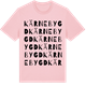 Pink Cotton t-shirt med Kärnebygd ordlek t-shirt