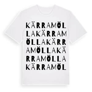 Kärramölla ordlek t-shirt – ekologisk bomull t-shirt från Pinshirt