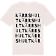 Vintage White t-shirt med Kärrshult ordlek t-shirt