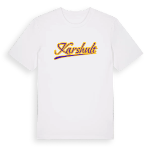 Karshult baseball t-shirt – ekologisk bomull t-shirt från Pinshirt