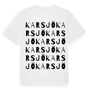 Karsjö ordlek t-shirt – ekologisk bomull t-shirt från Pinshirt