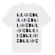 White t-shirt med Kilahed ordlek t-shirt