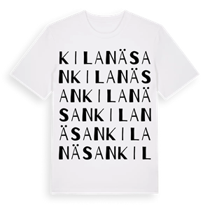Kilanäsan ordlek t-shirt – ekologisk bomull t-shirt från Pinshirt