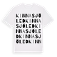 White t-shirt med Kinnasjöled ordlek t-shirt