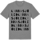 Mid Heather Gray t-shirt med Kinnasjöled ordlek t-shirt