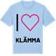 Blue Soul t-shirt med Jag älskar Klämma t-shirt stort tryck