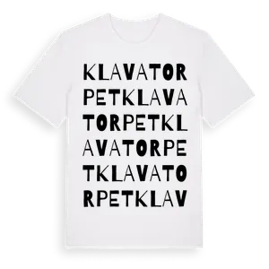 Klavatorpet ordlek t-shirt – ekologisk bomull t-shirt från Pinshirt
