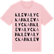 Pink Cotton t-shirt med Klevalyckan ordlek t-shirt