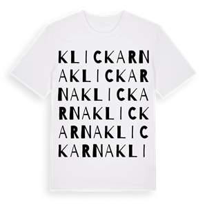 Klickarna ordlek t-shirt – ekologisk bomull t-shirt från Pinshirt