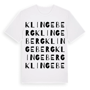 Klingeberg ordlek t-shirt – ekologisk bomull t-shirt från Pinshirt