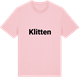 Pink Cotton t-shirt med Klitten fetstil t-shirt