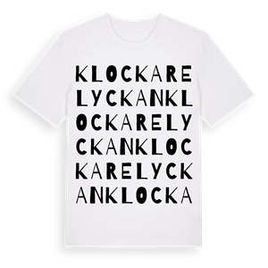 Klockarelyckan ordlek t-shirt – ekologisk bomull t-shirt från Pinshirt