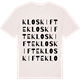 Vintage White t-shirt med Kloskifte ordlek t-shirt