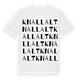 White t-shirt med Knallalt ordlek t-shirt