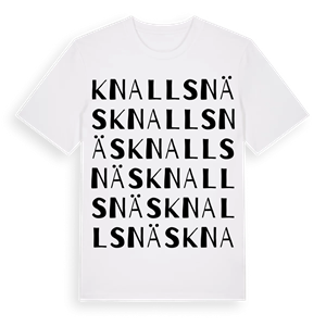 Knallsnäs ordlek t-shirt – ekologisk bomull t-shirt från Pinshirt