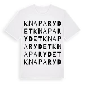 Knaparydet ordlek t-shirt – ekologisk bomull t-shirt från Pinshirt