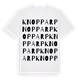 White t-shirt med Knopparp ordlek t-shirt