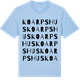 Blue Soul t-shirt med Koarpshus ordlek t-shirt