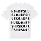 White t-shirt med Koarpshus ordlek t-shirt