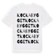White t-shirt med Kockabygget ordlek t-shirt