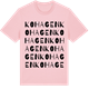 Pink Cotton t-shirt med Kohagen ordlek t-shirt
