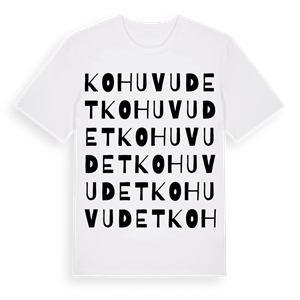 Kohuvudet ordlek t-shirt – ekologisk bomull t-shirt från Pinshirt