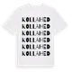 White t-shirt med Kollahed ordlek t-shirt