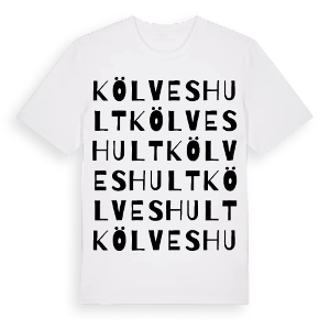 Kölveshult ordlek t-shirt – ekologisk bomull t-shirt från Pinshirt