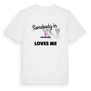 Någon i Köpenhamn älskar mig t-shirt – ekologisk bomull t-shirt från Pinshirt