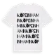 White t-shirt med Köpenhamn ordlek t-shirt