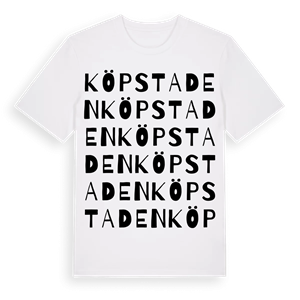 Köpstaden ordlek t-shirt – ekologisk bomull t-shirt från Pinshirt