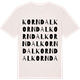 Vintage White t-shirt med Korndal ordlek t-shirt