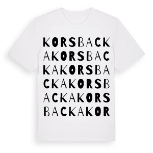 Korsbacka ordlek t-shirt – ekologisk bomull t-shirt från Pinshirt