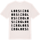 Vintage White t-shirt med Korsberg ordlek t-shirt