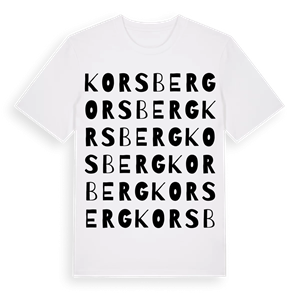Korsberg ordlek t-shirt – ekologisk bomull t-shirt från Pinshirt