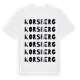White t-shirt med Korsberg ordlek t-shirt