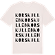 Vintage White t-shirt med Korskullen ordlek t-shirt