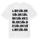 White t-shirt med Korsö ordlek t-shirt