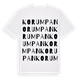 White t-shirt med Korumpan ordlek t-shirt