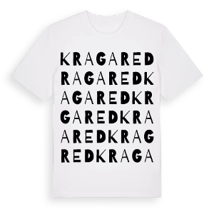 Kragared ordlek t-shirt – ekologisk bomull t-shirt från Pinshirt