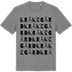 Mid Heather Gray t-shirt med Kråkegård ordlek t-shirt