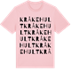 Pink Cotton t-shirt med Kråkehult ordlek t-shirt