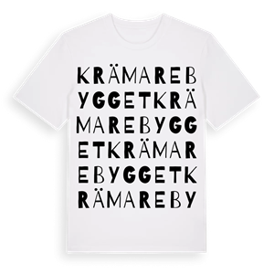 Krämarebygget ordlek t-shirt – ekologisk bomull t-shirt från Pinshirt