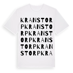 Kranstorp ordlek t-shirt – ekologisk bomull t-shirt från Pinshirt